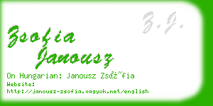 zsofia janousz business card